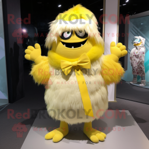 Mascotte de Yéti Jaune...