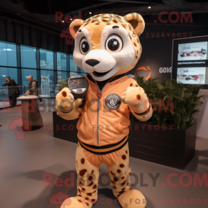 Beige Cheetah mascot...