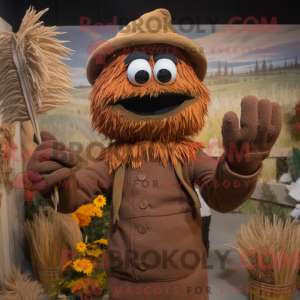 Brown Scarecrow mascot...