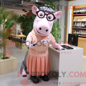 Peach Tapir-mascottekostuum...