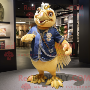 Guldfasan maskot kostume...