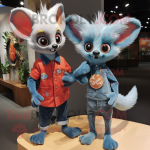 Peach Aye-Aye maskot drakt...