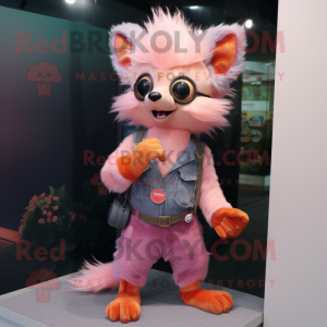 Peach Aye-Aye maskot...