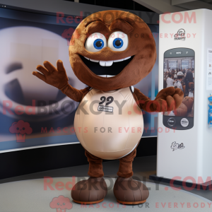 Brun Rugby Ball maskot...