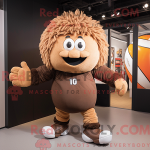Brun Rugby Ball maskot...