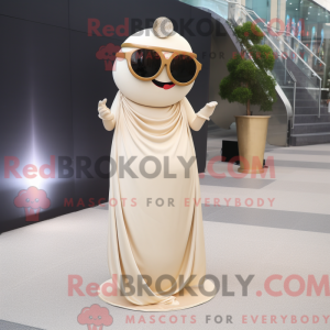 Beige armband maskot kostym...