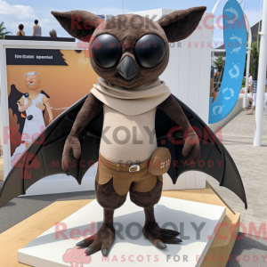 Brown Bat mascottekostuum...