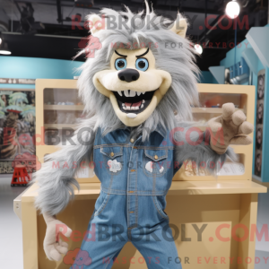 Cream Werewolf maskot...