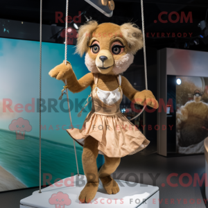 Tan Trapeze Artist maskot...