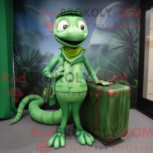 Máscara de cobra verde com...