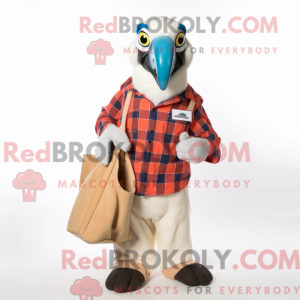Cream Macaw maskot kostume...