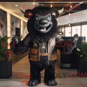 Black Yak-mascottekostuum...
