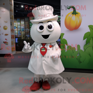 White Tomato mascot costume...