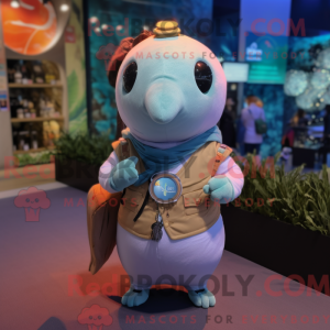Tan Narwhal maskot kostyme...
