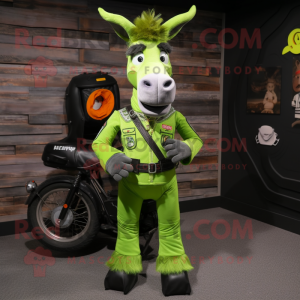 Lime Green Donkey maskot...