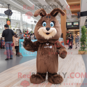 Brown Rabbit mascot costume...