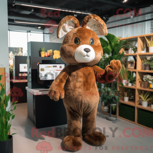 Brun kanin maskot kostume...