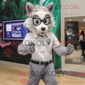 Grijze Lynx mascottekostuum...