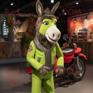 Lime Green Donkey maskot...