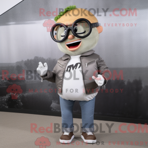 Gray Hamburger mascot...