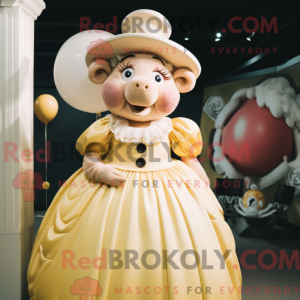 Cream Sow mascottekostuum...