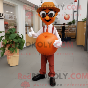 Orange blomme maskot...