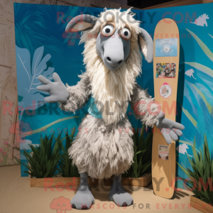 Grå Angora ged maskot...