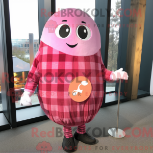 Personaggio mascotte rosa...