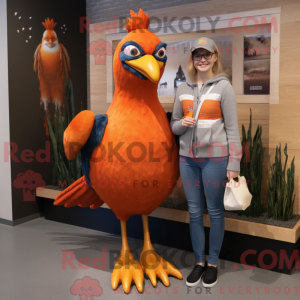 Postava maskota oranžového...