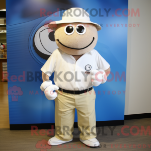 Cream golfbold maskot...