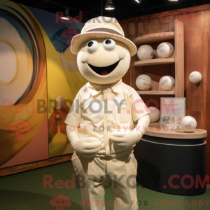 Cream golfbold maskot...