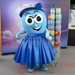 Blue Soda Can maskot...