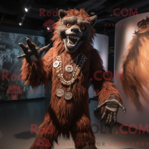 Rust Varulv maskot kostume...