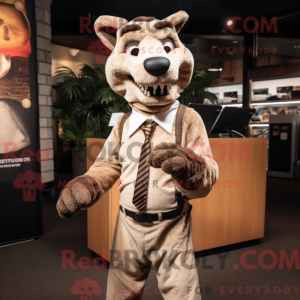 Beige Thylacosmilus mascot...