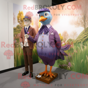 Lavendel fasan maskot drakt...
