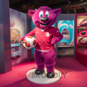 Magenta Rugby Ball maskot...