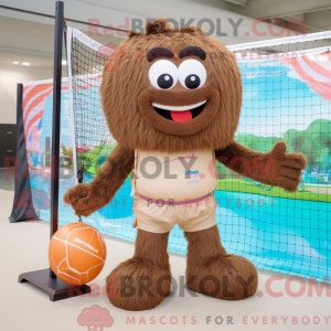 Brown Volleyball Net mascot...