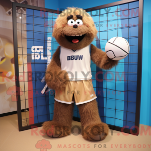 Brown Volleyball Net mascot...