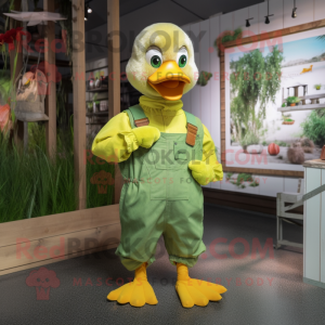 Lime Green Gosling mascotte...