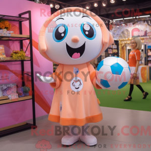 Peach Soccer Ball maskot...