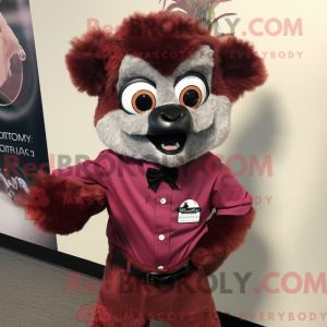 Maroon Lemur mascot costume...
