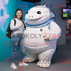 Postava maskota bílého...