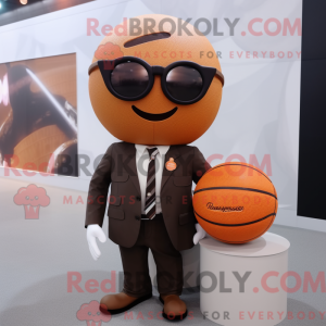 Brun Basketball Ball maskot...
