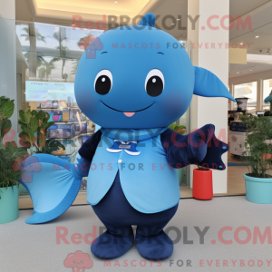 Black Blue Whale mascot...