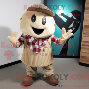 Beige Stingray mascot...