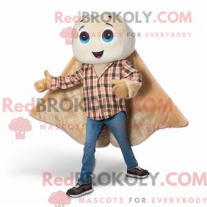 Beige Stingray maskot...