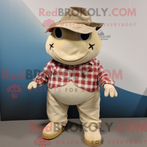 Beige Stingray maskot...