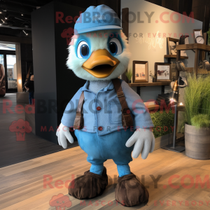 Sky Blue Gosling mascotte...
