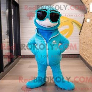 Turkis slangemaskotkostyme...
