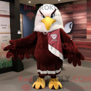 Maroon Bald Eagle maskot...